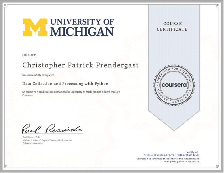 [Data Collection and Processing with Python](#data-collection-and-processing-with-python)