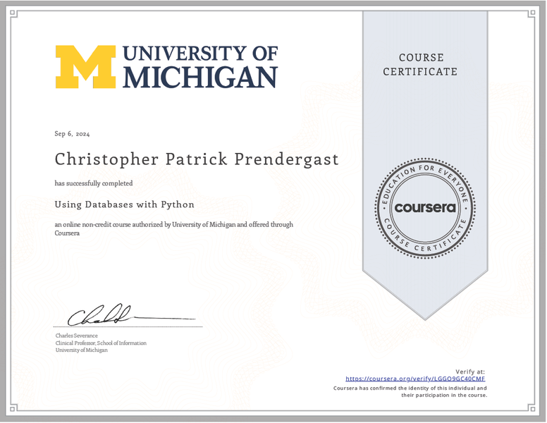 [Using Databases with Python](#using-databases-with-python)