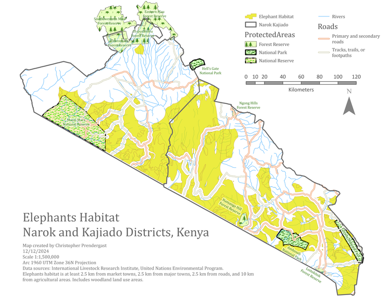 Protected Areas and Elephant Habitat