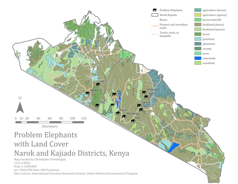 Problem Elephants with Land Cover
