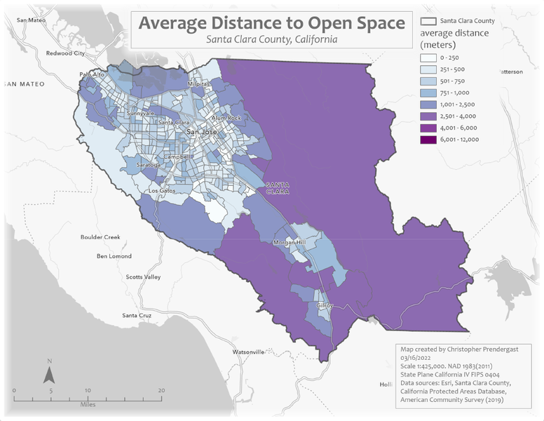 Average Distance to Open Space