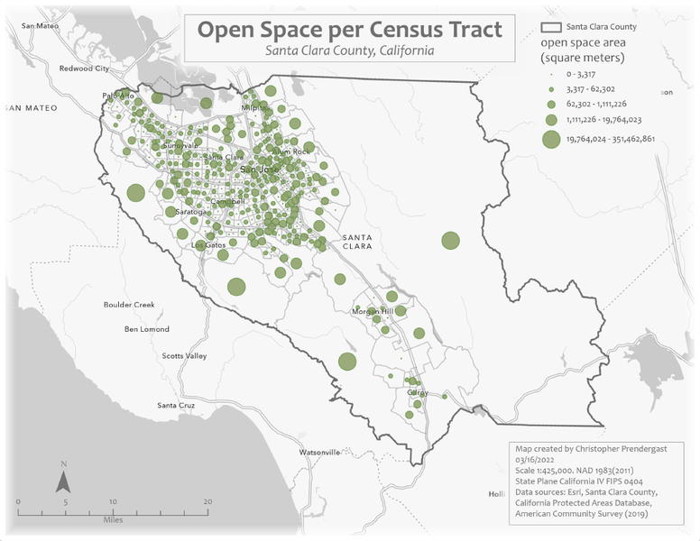 Open Space per Census Tract